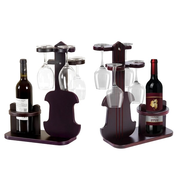 WYZJAZLE Countertop Wine Rack Small Wine Rack Tabletop Wood Wine