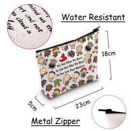 JXGZSO Funny Dunmesh Gift Dungeon Meshi Characters Makeup Bag Dungeon Anime Lover Gift Dungeon Foodie Zipper Cosmetic Bag, Dungeon Anime