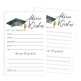 Graduation Advice Cards 2024 - Graduation Wishes and Advice Cards (20 Pack) - Grad Party Graduation Wishes Card - Grad Celebration Activity Party Favor Supplies - Advice for the Graduate - JRM454