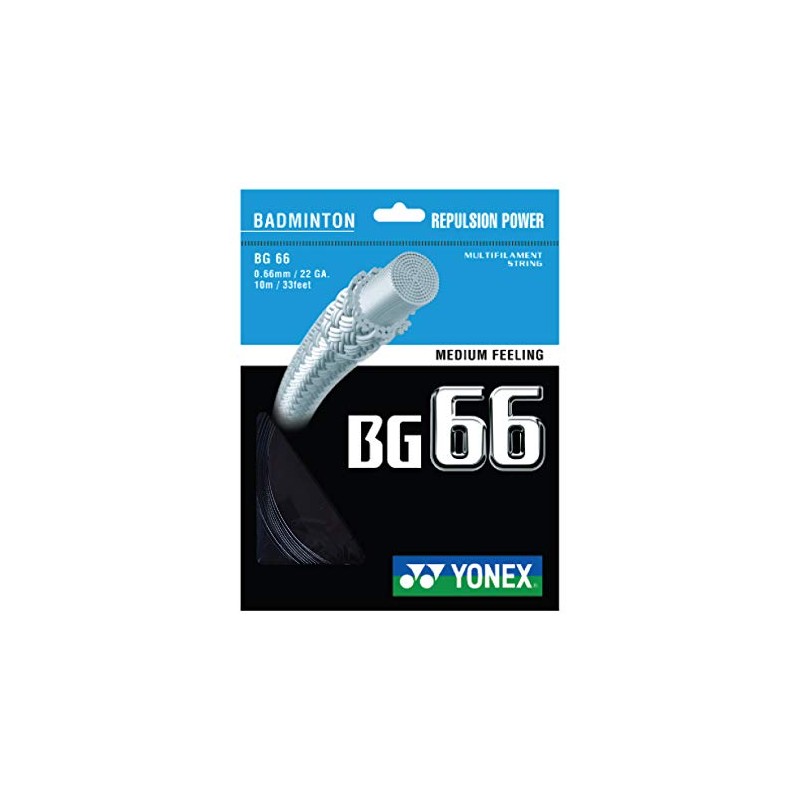 YONEX BG 66 10m Badminton String (Black)