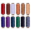 Leather Thread Set, 12 Colours Wax Thread, Leather Sewing Thread,