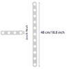 20 Pcs 18.9'' x 0.78'' Plastic White Display Hanger Strips