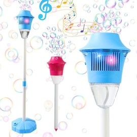 Bubble Maker Toy for Kids Automatic Bubble Blaster with Music & Lights Adjustable Height Perfect for Outdoor & PartyMassive Bubbles:_red ld bubble machine