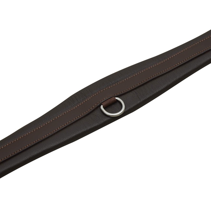 SIE EQUESTRIAN Contoured Leather Chafeless Girth Black Brown 46" /48"