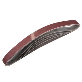 sourcing map 1" x 30" 120 Grit Sanding Belt Aluminum Oxide Sandpaper Belts for Portable Strip Sander Wood Finishing Metal Drywall Polishing Sharpening Abrasive Paper 5pcs