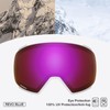 SKIWARRIOR G02 Smart Ski Goggles With Interchangeable Magnetic Lenses,Snow Goggles