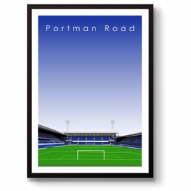 GroundDesigns IPSWICH TOWN Football Gift PORTMAN ROAD Stadium Art Unframed A3 Print ITFC