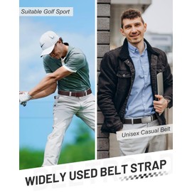 BELTROAD 2 Pack Ratchet Belt Strap for Men Leather Belts Without Buckle Replacement Leather Belt Strap Only 35mm for 40mm Buckle