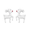 Heather Needham Sterling Silver Rudolph Red Nosed Reindeer Earrings -