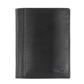 camel active Bilbao Men's RFID Portrait Leather Wallet, Medium, black, 000121