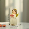 DurableDelights Angel Holding Gift Box – 4.92” Hand-Painted Resin Angel