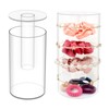 Fengshuibringluck 3-IN-1 Clear Acrylic Container Set Round Hair Accessories Bucket