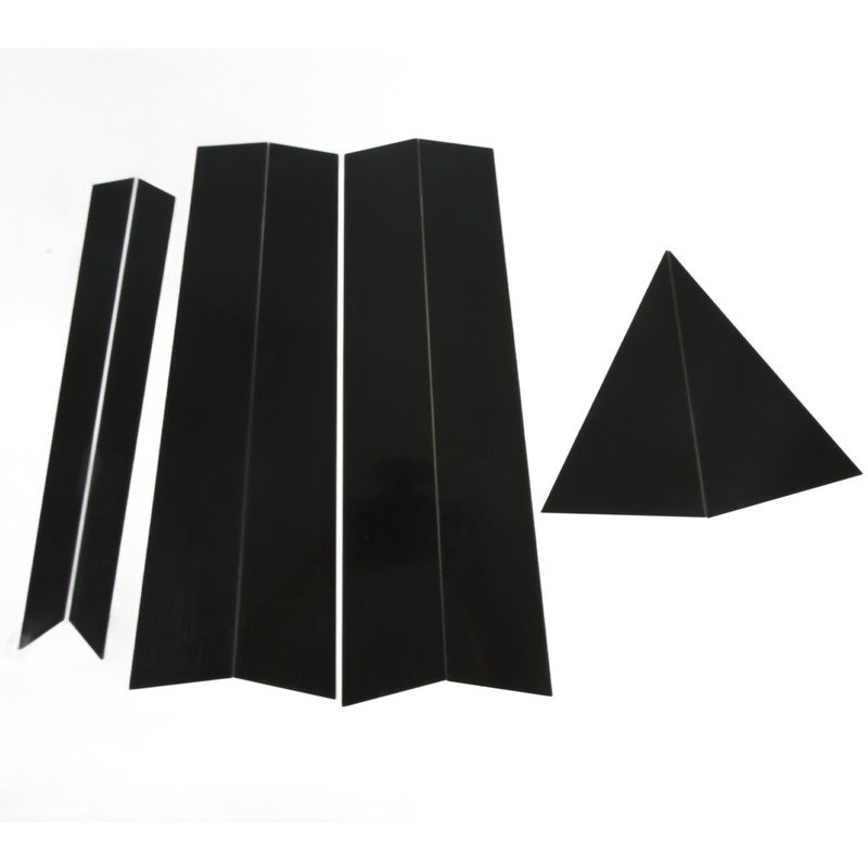 8PCS Door Window Pillar Trim Bright Black 4D Style PC