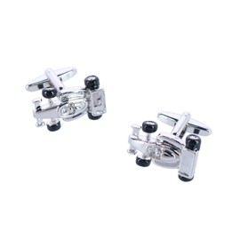 Trafalgar Men's Finish Line Racecar Novelty Cufflinks (1 Pair), Silver