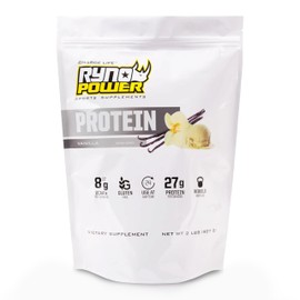 Ryno Power All Natural Whey Protein 2lb (20 Servings) 'Vanilla' - 100% Whey Protein Blend & No Fillers - Non GMO