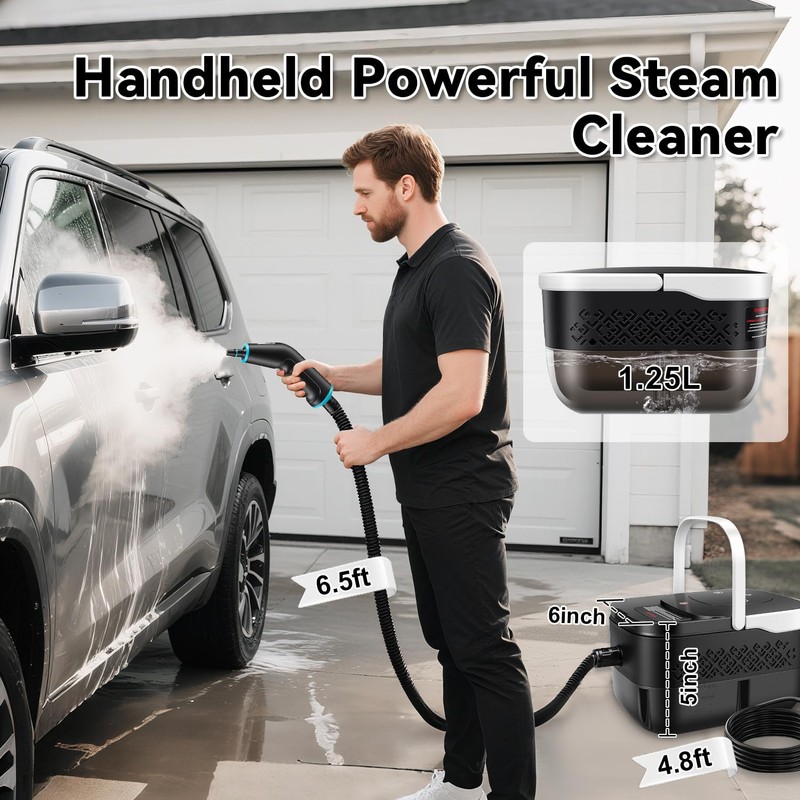 Steam Cleaner, 2500W Portable Handheld Steamer for Cleaning, Large Capacity