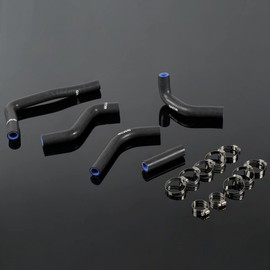 Gplus Silicone Radiator Coolant Hose Kit Clamps Compatible With Suzuki RMZ 450/RM-Z 450 2008-2014 Black