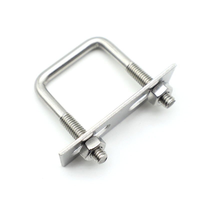 QYIMLI Stainless Steel Square U Bolt Clamp, Square Tube Clamps