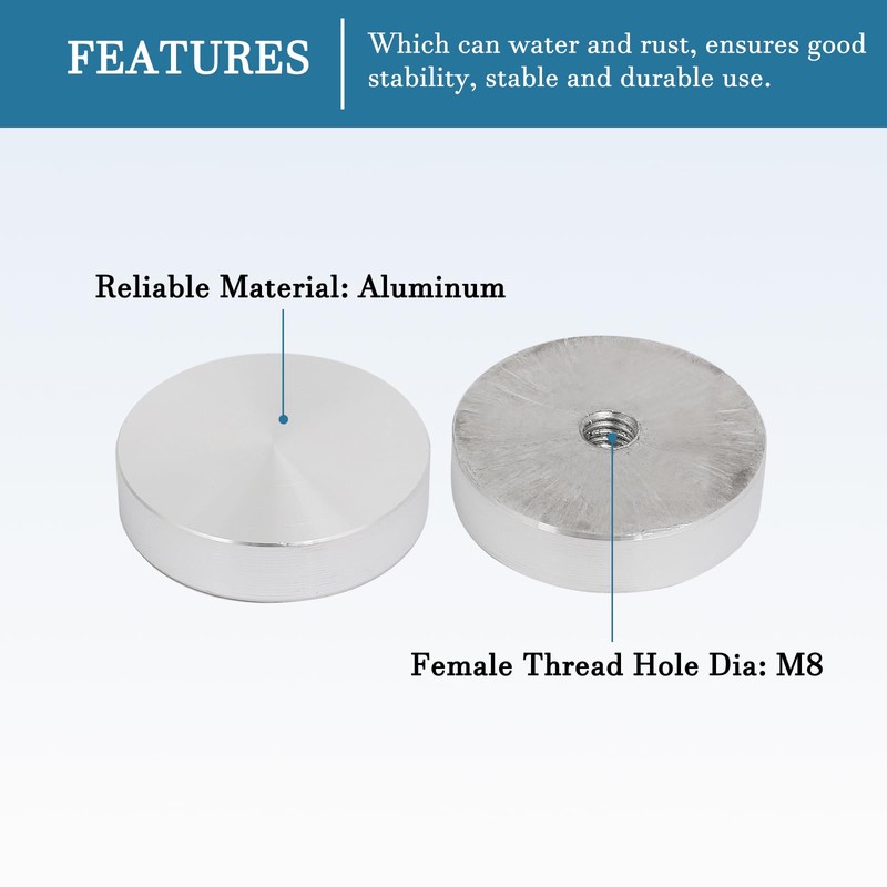 QUARKZMAN 40 mm Aluminium Disc x 4 Pieces Circular Discs