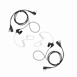 KS K-STORM Acoustic Tube Surveillance Earpiece Headset Compatible with Icom IC-F24S IC-F3 IC-F4 IC-H6 IC-U12 IC-V82 IC-F4011 Radio, PU Material (Pack of 2)