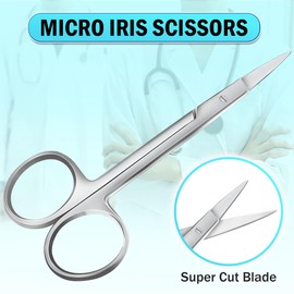 POSHOME Iris Micro Dissecting Straight 4.5-Inch Lab Scissors - Precision Medical Scissors with Fine Point Super Cut Design – Professional Surgical lab scissor for doctors