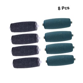 Minkissy 8pcs Sand Grinding Pedicure Machine Replacement Rollers for Electronic Foot File Dead Skin Remover Accessory Black Rough Cracked Feet