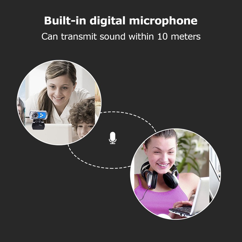 360 Degree Rotation USB HD 12 Megapixels Webcam Free Drive