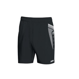 JAKO Herren Fußballsporthose Pro, Schwarz/Grau/Weiß, M