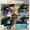 HmmtyRack Rear View Mirror, Chrome Coat Anti-glare Panoramic Wide Angle