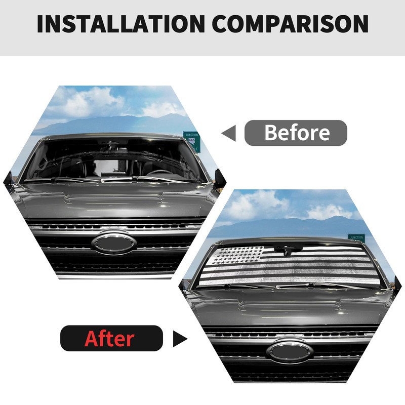 RT-TCZ Windshield Sunshade Sun Shade Heat Shield Window Sun Visor