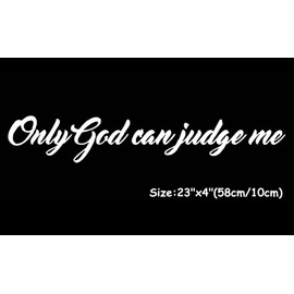 XTRAYXRAY Only God Can Judge Me Windshield Banner Sticker Funny Sticker Decal for Car Truck Window 23 inches
