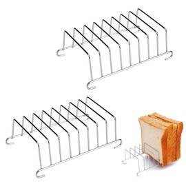 AONAYO Pack of 2 Toast Holders for Hot Air Fryer, Stainless Steel Toast Rack, Holds 8 Toasts, Can Be Used Airfryer Insert, for Home Use, Restaurant, Weddings, Birthday Parties