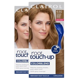 Clairol Root Touch-Up by Nice'n Easy Permanent Hair Dye, 6.5G Lightest Golden Brown Hair Color, 1 Count(Pack of 2)