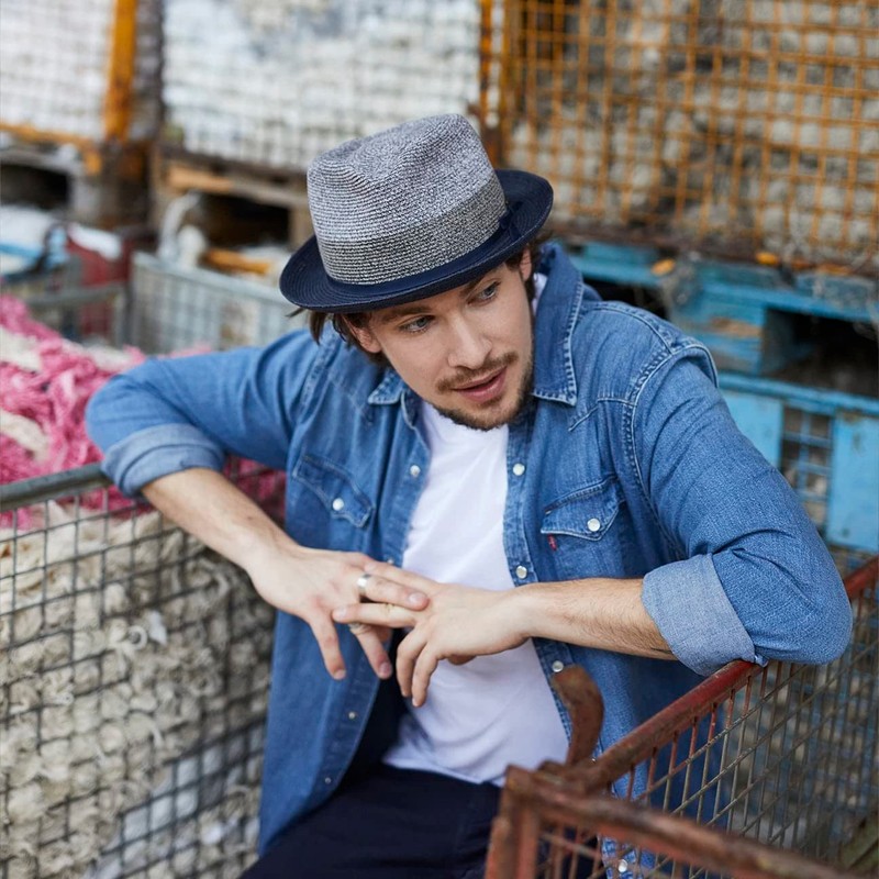 Stetson Contrast Brim Player Toyo Straw Hat - Two-Tone Hat