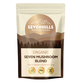 Sevenhills Wholefoods Organic 7 Mushroom Blend Powder 100g with Lion's Mane, Reishi, Chaga, Cordyceps, Tremella, Maitake & Shiitake