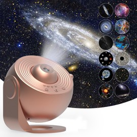 Galaxy Projector,Syslux Planetarium Star Projector HD Image Large Projection Area LED Lights for Bedroom Night Light,Galaxy Night Light Projector for Kids Include 4K Replaceable 13 Galaxy Discs