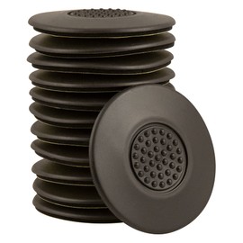 SoftTouch 2 1/2" Round Self-Stick Gripper Pads - Protect Surfaces, Keep Furniture in Place, Brown (12 Pack)