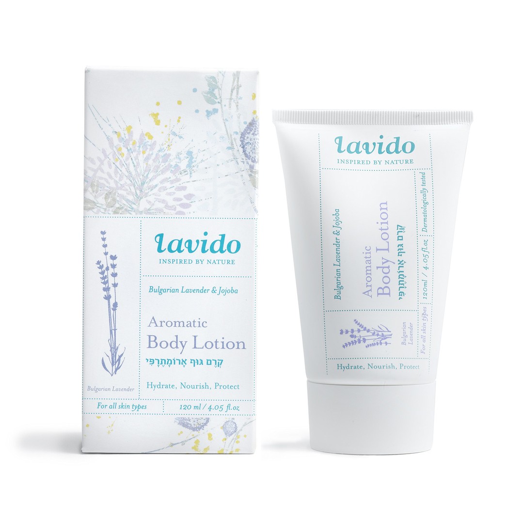 Lavido - Natural Aromatic Body Lotion (Lavender) (4.05 fl oz | 120 ml) | Non-Toxic, Clean Skincare