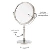 Danielle Creations 8-Inch Countertop Vanity Makeup Mirror, 1x and 10x