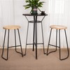 HeuGah Bar Stools, Solid Wood Barstools Set of 2, 30"