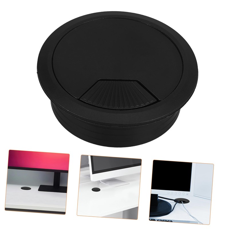 ABOOFAN 9pcs Desk Cable Grommets Durable Plastic Cord Hole Covers