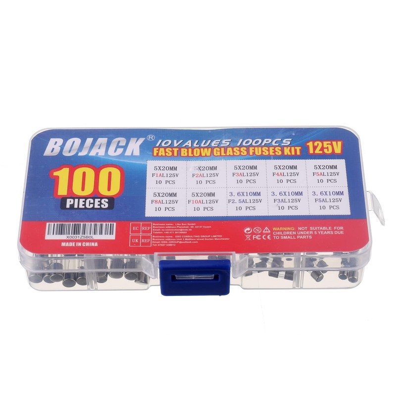 BOJACK Christmas Light fuses 5x20mm 125V 1A 2A 3A 4A