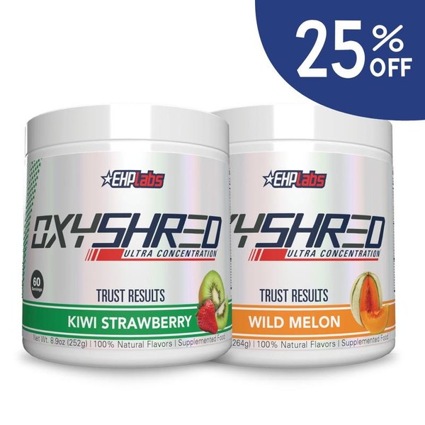 EHPlabs OxyShred Pre Workout Twin Pack Bundle - Save 25%