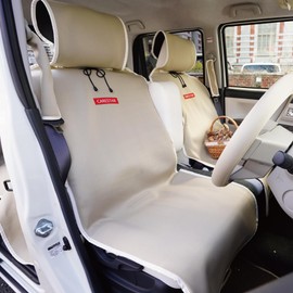 CARESTAR Waterproof Seat Cover for Front Seats, Wetsuit Material, Kanaroa Single, Beige ZBKW-SCF00
