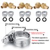 Solid Brass Garden Hose Repair Connector with Clamps Hose End