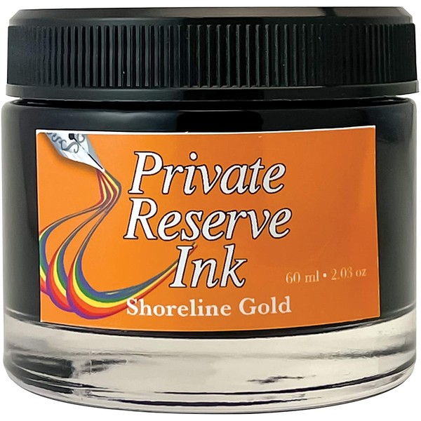Private Reserve Ink - 60 ml Ink Bottle for Fountain Pen (Shoreline Gold)