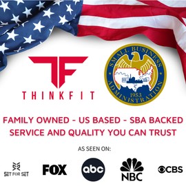 ThinkFit Red Reusable Lunch Bag with 6 Portion Control Containers, 2 XL Ice Packs, Pill Box, and Shoulder Strap - Microwavable and Freezer Safe