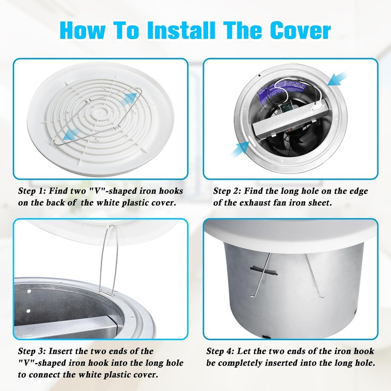 V2262-50 7 Inch Bathroom Exhaust Fan, 1.0 Sones, 50 CFM