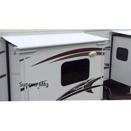 18oz White RV Slide Out Awning Fabric Replacement with Welded Bead - 5 Year Warranty - Heavy-Duty Waterproof UV-Resistant Vinyl, Carefree Outdoor Camping Slide Out Fabric (99)