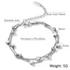 Cupimatch women's bracelet hearts bracelet anklet, double chain bracelet for